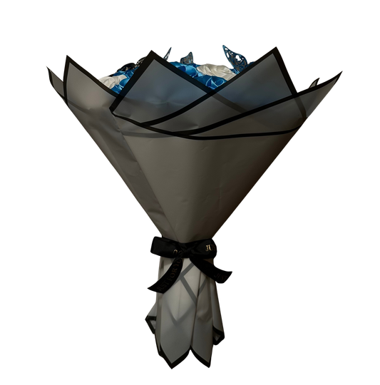 36 rožių- šviesiai mėlyna, balta