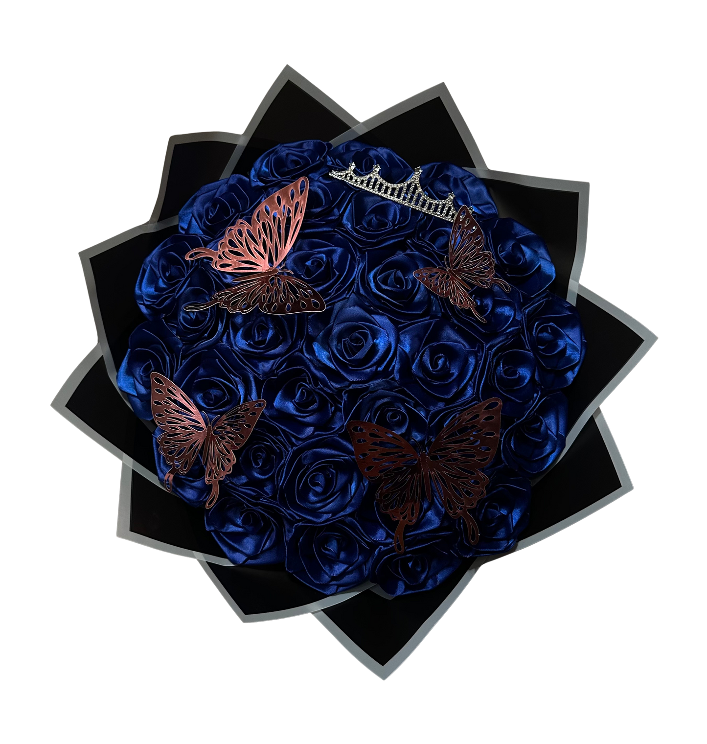 33 rožių- tamsiai mėlyna