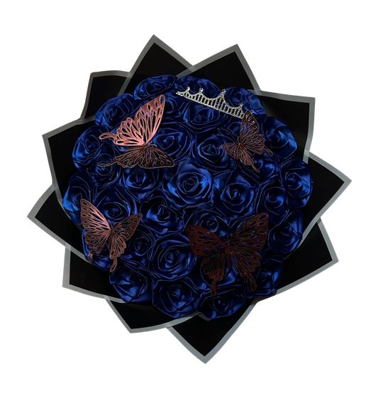 33 rožių- tamsiai mėlyna